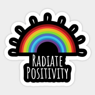 Radiate Positivity Rainbow Sticker